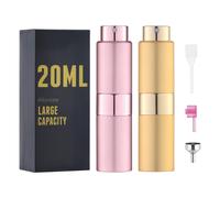 Owlyee Lot de 2 vaporisateurs de parfum 20 ml, flacon pulv risateur de Cologne vide, mini distributeur de vaporisateur pour voyage