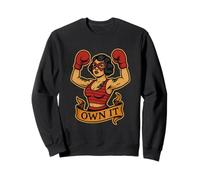 OWN IT Boxe Autonomisation féministe Strong Woman Vintage Sweatshirt