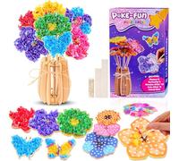 Own1one Kit de Bricolage Enfant avec Vase en Bois - Art à Piquer Papillons et Fleurs, DIY Créatif, Cadeau Anniversaire Noël pour Filles 4 5 6 7 8 9 10 Ans