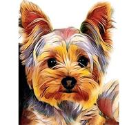 OWN4B Kit de broderie au point de croix estampillé, motif imprimé adorable chien 11CT 36,1 x 46 cm (chiot)