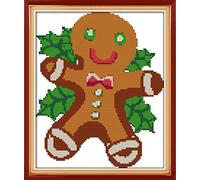 OWN4B Kit de broderie au point de croix Motif biscuit de Noël 11 ct 25,9 x 34 cm