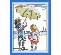 OWN4B Kit de broderie au point de croix Motif imprimé The Wind Rises 11 ct 23,9 x 35,1 cm