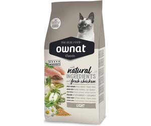 OWNAT-Croquette pour chat adulte Classic Light Cat Ownat- 1,5 kg