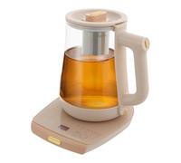Owneed Bouchon de santé multifonction, théière électrique de 1,8 l, 800 W, en verre, avec pot de santé électrique, infuseur à thé et porte-œufs, rose