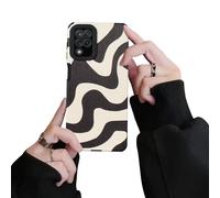 Ownest Compatible avec Coque Samsung Galaxy A12 4G/5G/A125/M12/F12 Simple Cute Zebra Animé Curly Wave Dessin Motif Antichoc Housse Homme Femme Fille Camera Lentille de Protection Etui
