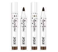 Ownest Lot de 2 stylos à bille anti-taches de rousseur naturels et réalistes Couleur tachetée de rousseur, imperméable et durable, pour un maquillage naturel sans effort Marron foncé