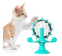 OwnLifeYF Accessoire pour animaux de compagnie Moulin à vent Jouet pour chat Jouet pour chat Accessoire amusant Chat fuite Balle automatique Distributeur automatique de nourriture Jouet pour chat