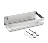 OwnMy Étagère de douche de 25,4 cm en acier inoxydable pour salle de bain, cuisine, douche, étagère flottante murale d'angle rectangulaire (argenté)