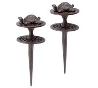 OwnMy Lot de 2 piquets de guidage de tuyau d'arrosage en fonte très résistants et décoratifs pour pelouse, cour, protection des plantes extérieures - Garder les tuyaux loin des parterres de fleurs