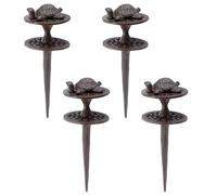 OwnMy Lot de 4 piquets de guidage de tuyau d'arrosage en fonte très résistants et décoratifs pour pelouse, cour, protection des plantes extérieures - Garder les tuyaux loin des parterres de fleurs