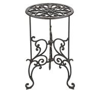 OwnMy Support de plantes en fonte antirouille robuste de 49,3 cm de haut, style vintage rustique, décoratif pour plantes en pot, support de plantes d'intérieur et d'extérieur en métal pour la maison