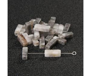 OWNPET Perles de Tube carré en Pierre Naturelle 4x13mm, Perles rectangulaires Lapis Lazuli améthystes Amazonite, Perles d'espacement pour la Fabrication de Bijoux, Bracelet à Faire soi-même