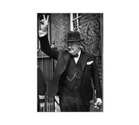 OWNPET Poster sur toile Winston Churchill 3 - Décoration murale pour salon, chambre à coucher - Style sans cadre - 30 x 45 cm