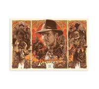 OWNPET Poster vintage sur toile Indiana Jones Riders - Décoration murale pour salon, chambre à coucher - Style sans cadre - 30 x 45 cm