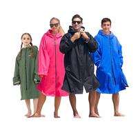 Owntop Peignoire à Langer Imperméable pour Adultes - Tenue de Changement Légère et Surdimensionnée à Doublure en Éponge | Manteau à Capuche à Manches Batwing | pour Le Surf et la Natation (Vert,M)