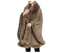 Ownwfeat Cape décontractée à capuche pour femme, col rabattable, manches chauve-souris, coupe ajustée, poncho, 2, Taille unique