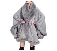 Ownwfeat Cape décontractée à capuche pour femme, col rabattable, manches chauve-souris, coupe ajustée, poncho, 11, Taille unique