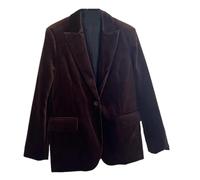 Ownwfeat Manteau décontracté à revers pour femme avec poches et lettres graphiques pour occasions formelles Veste blazer chaude, b, XS