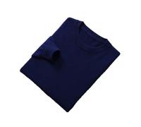 Ownwfeat Pull en cachemire pour homme Pull tricoté à col rond, T Bleu., S