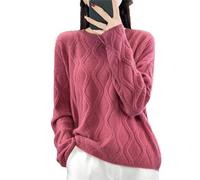 Ownwfeat Pull Femme Laine Tricoté Pull Manches Longues Col Rond Pull Cachemire Haut Pull