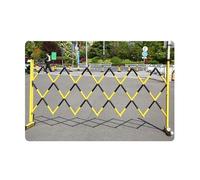 OWOHYG Barrière de sécurité Extensible, clôture de contrôle de Circulation Pliable, rambarde de Gestion des foules réglable, pour Les parkings de Chantiers, Transport Facile, Jaune et Noir, 1 x 5 m