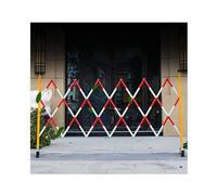 OWOHYG Barrière de sécurité Extensible, clôture de contrôle de Circulation Pliable, rambarde de Gestion des foules réglable, pour Les parkings de Chantiers, Transport Facile, Rouge et Blanc, 1 x 2 m