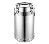 OWOHYG Bidon à Lait en Acier Inoxydable 304 avec Couvercle hermétique et poignée de Transport, Seau à Lait Robuste pour Le Stockage et Le Transport de liquides et de Solides, 68 L, 60 L
