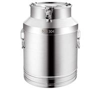 OWOHYG Bidon à Lait en Acier Inoxydable 304, Seau à Lait, Seau à vin, Carafe, Baril d'huile, boîte à thé avec Couvercle hermétique, pour liquides et Solides (88 L, 48 L)