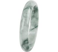 OWOHYG Bracelet jonc en Jade Naturel de qualité A, Motif Fleur Flottante, Porte-Bonheur, pour Les Amis, avec boîte à Bijoux, 56-60 mm, jade-58 mm