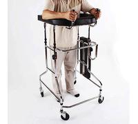 OWOHYG Cadre de Marche avec Support Debout, déambulateur à roulettes avec accoudoir en U, Aide à la mobilité, entraîneur des Membres inférieurs, déambulateur Standard