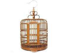 OWOHYG Cage de Voyage pour Oiseaux, Cage pour perroquets, Cadeau pour Les Amoureux des Oiseaux, nichoir en Bambou de Grande Taille pour grives et Autres Oiseaux de Taille Moyenne