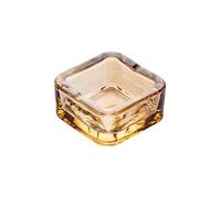 OWOHYG Cendrier De Bureau en Verre Léger Et Luxueux, De Forme Carrée, Idéal pour La Maison, Le Bureau, L'Intérieur Et L'Extérieur, Ou sur Une Terrasse. Facile À Nettoyer..Bruin-S