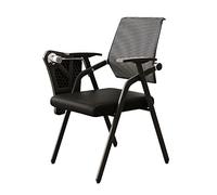 OWOHYG Chaises de conférence Pliantes avec Bureau - Sièges en Maille Ergon, accoudoirs Tablette et Soutien Lombaire, idéales pour la réception et la Salle d'attente, Nero, Taille Unique