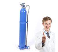 OWOHYG Chariot À Une Bouteille D'Oxygène avec roulettes, Support Robuste pour Un Rangement Sécurisé Et Une Mobilité Aisée, Idéal pour Les Soins De Santé À Domicile.Height-95cm(37 3/8
