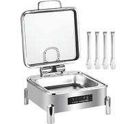 OWOHYG Chauffe-Plat Électrique 6 L, en Acier Inoxydable, avec Panneau De Contrôle De Température 30-90 °C, Idéal pour Une Utilisation Domestique Ou Professionnelle, Parfait pour Les .Square