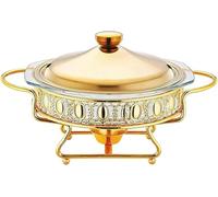 OWOHYG Chauffe-Plats Électrique pour Buffets Et Réceptions, Plateau Chauffant, Chafing Dish, Ensemble De Buffet en Acier Inoxydable..