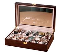 OWOHYG Coffret de Montre en Bois à 12 Compartiments, présentoir à Bijoux pour Hommes et Femmes (12 Compartiments C), C-12 Compartiments