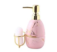 OWOHYG Distributeur de Savon 2 en 1 avec Pompe et Porte-éponge, pour la Cuisine et la Salle de Bain, Rose