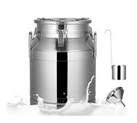 OWOHYG Fermenteur, bidon à Lait en Acier Inoxydable, tonneau à vin de 15 à 60 L, Couvercle en Silicone avec Remplissage pour élevage Commercial, 20 L, 35 L (34 x 54 cm)