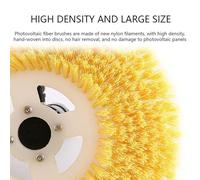 OWOHYG Kit De Brosse De Nettoyage De Fenêtre De Piscine À Panneau Solaire Électrique avec Manche Extensible Et Réglable Et Gants pour Le Nettoyage Extérieur, 3,5 M
