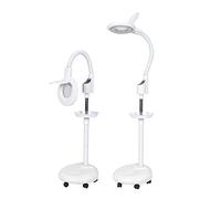OWOHYG Lampe Loupe sur Pied, Grossissement X16 avec Lumière du Jour, Hauteur Réglable pour La Lecture, La Beauté, La Manucure, Le Tatouage, Le Salon Et L'Artisanat