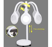 OWOHYG Lampe Loupe sur Pied - Lampe Loupe De Lecture À 5 roulettes avec Col De Cygne - pour Travaux Professionnels Et Travaux Manuels -