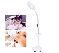 OWOHYG Lampe Loupe sur Pied, Loupe Lumineuse À Lumière du Jour, Verre Éclairé, Lentille Grossissante 16X avec Support, Col De Cygne Réglable en Hauteur Flexible, Lumière Froide pour La Lecture S