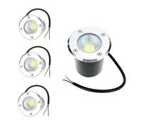 OWOHYG Lot De 4 Spots D'Extérieur Encastrables COB, Éclairage D'Extérieur Rond Et Étanche Ip65, Idéal pour Un Jardin, Une Terrasse, Un Sentier Ou Une Cour (Lumière Blanche 20 W)