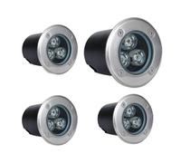 OWOHYG Lot De 4 Spots LED D'Extérieur Encastrables Au Sol, Éclairage De Jardin Étanche Ip66, Idéal pour Une Allée, Une Terrasse Ou Une Marche (Bleu 36 W)