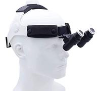 OWOHYG Loupe Dentaire à Fort grossissement, loupes binoculaires, Lunettes optiques grossissantes médicales et chirurgicales, Serre-tête, ORL, ophtalmologie, microchirurgie, 4,0 x, Distance : 500 mm