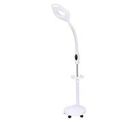 OWOHYG Loupe, Lampadaire, Loupe Lumineuse À Lumière du Jour, Lentille 16X avec Support, Col De Cygne Flexible Et Réglable en Hauteur, Lumière Froide pour La Lecture, Salon De Beauté