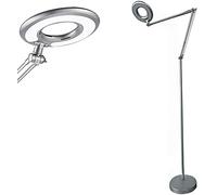 OWOHYG Loupe, Loupes, Loupe avec Lumière sur Pied, Lampe De Table Réglable À 360 °, Rotation De La Lampe, Très Haute Clarté, Légère, Facile À Contrôler, 8X, Dégénérescence Maculaire