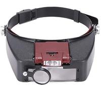 OWOHYG Loupe Serre-tête, loupe numérique portative, loupe Frontale, loupe Serre-tête 10X, Style Casque, lentille à LED, loupe Microscope pour la réparation de l'eau