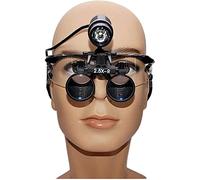OWOHYG Loupe Serre-tête, loupe numérique portative, loupes binoculaires médicales 2,5X et 3,5X, Double œil, Mains Libres, LED avec phares - pour Chirurgie Dentaire et médicale